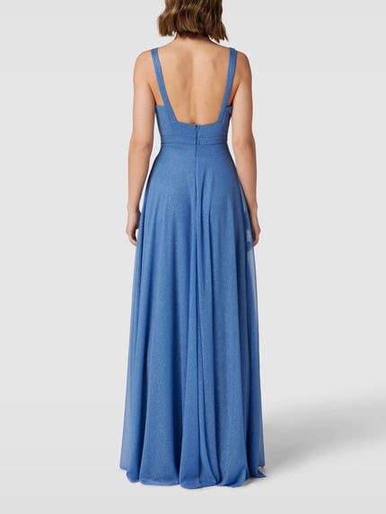 TROYDEN COLLECTION Avondjurk met hartvormige hals Bleu - 5