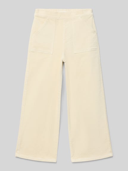 MANGO Cordhose mit elastischem Bund Modell 'lula' Ecru 1