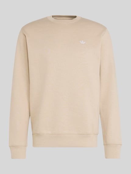 adidas Originals Bluza o kroju regular fit z mieszanki bawełny Piaskowy 2