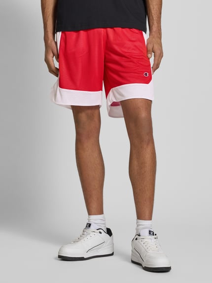 Champion Loose Fit Shorts mit Logo-Badge Hellrot 4