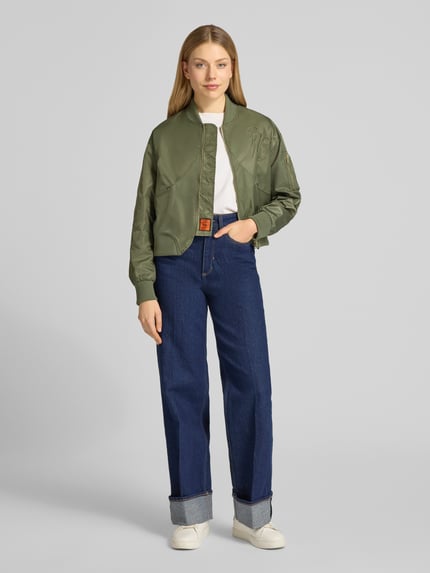 Original Bombers Bomberjacke mit Zweiwege-Reißverschluss Khaki 1