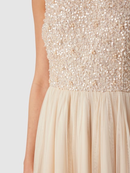 Lace & Beads Cocktailkleid in Minilänge mit Paillettenbesatz Rosa 3