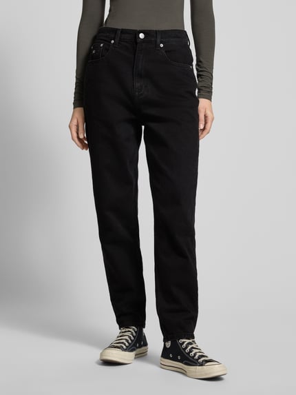 Tommy Jeans Mom Fit Jeans aus Baumwoll-Mix Black 4