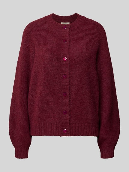 FREE/QUENT Loose fit gebreid jack met wol Model 'Luisa' Bordeaux - 2