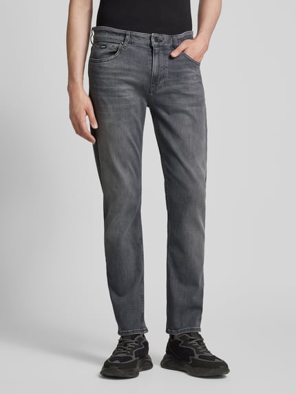 BOSS Jeansy o kroju slim fit z 5 kieszeniami model ‘Delaware’ Średnioszary 4