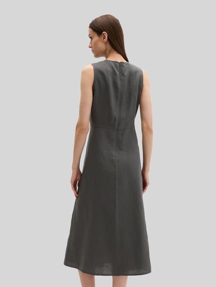 Marc O'Polo Körpernahes Midikleid aus reinem Leinen Dunkelgrau 5
