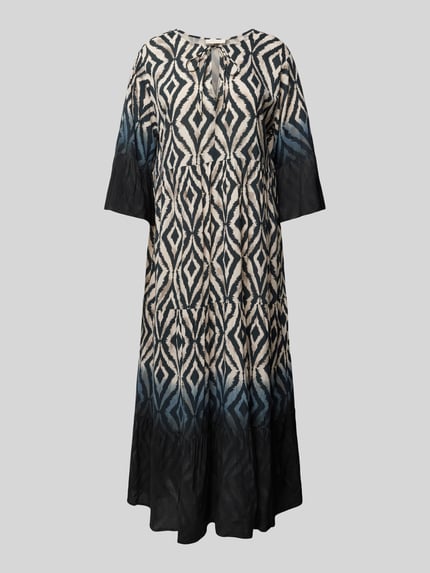 FREE/QUENT Midikleid aus Viskose im Stufen-Look Modell 'Tamy' Black 2