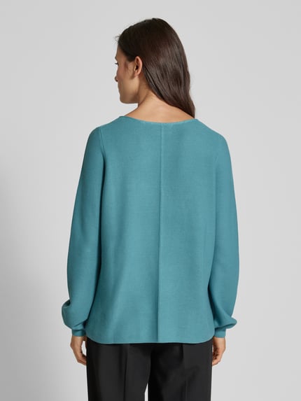 Christian Berg Woman Gebreide pullover met ronde hals Petrol - 5