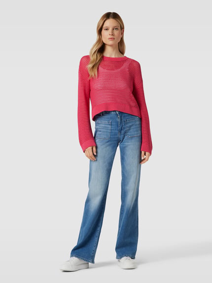 VERO MODA Strickpullover mit überschnittenen Schultern Modell 'MADERA' Pink 1