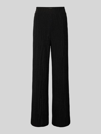 ICHI Flared stoffen broek met effectgaren, model 'NAREEN' Zwart - 2