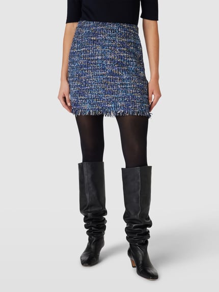 VERO MODA Minirock in Bouclé-Optik Modell 'CHANTELLE' Blau 4