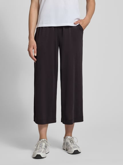 Christian Berg Woman straight fit stoffen broek in verkorte pasvorm Zwart - 4