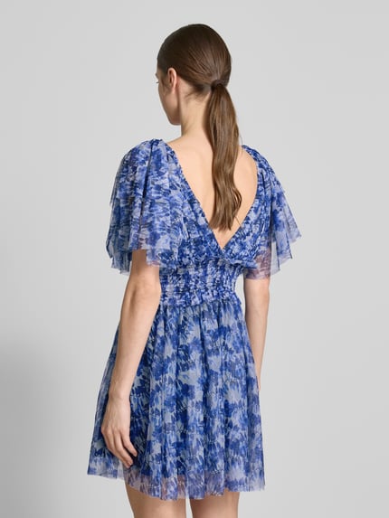 Lace & Beads Cocktailkleid mit Volants Dunkelblau 5