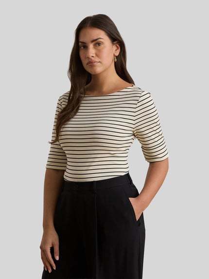 Lauren Ralph Lauren regular fit T-shirt van katoenmix Lichtgrijs - 6