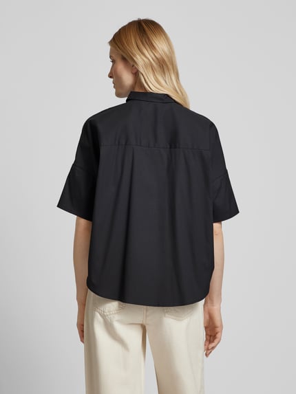Tonno & Panna Bluse in unifarbenem Design Black 5