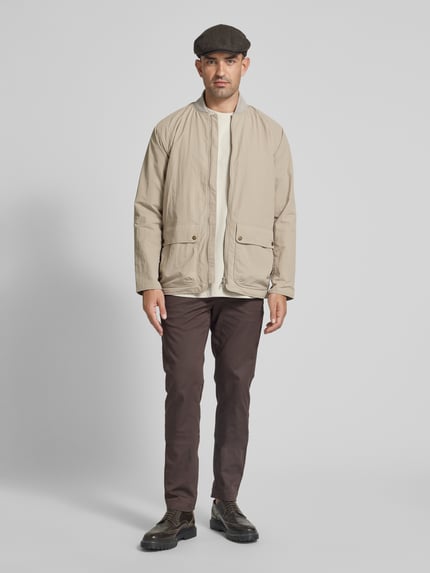 Barbour Jack met opgestikte klepzakken, model 'BEAUMONT' Steengrijs - 1