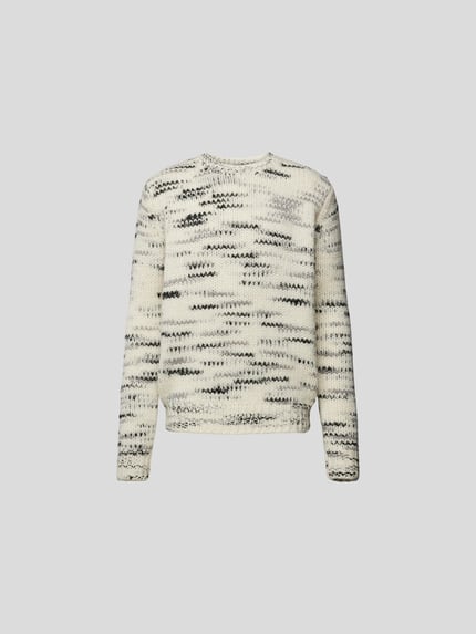 Sweter wełniany z wzorem na całej powierzchni Shop The Look MANNEQUINE