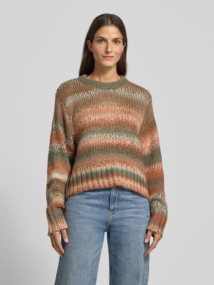Apricot Sweter z dzianiny o kroju relaxed fit z okrągłym dekoltem Rdzawoczerwony 4
