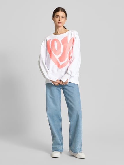 miss goodlife Sweatshirt met statementprint Lichtroze - 1