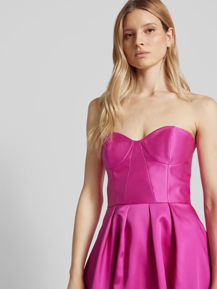 Vera Wang Bride Avondjurk met one shoulder-band, model 'VIKTOR' Fuchsia - 3