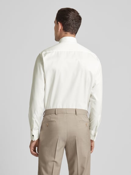 ETERNA Regular Fit Smokinghemd aus Twill Ecru 5