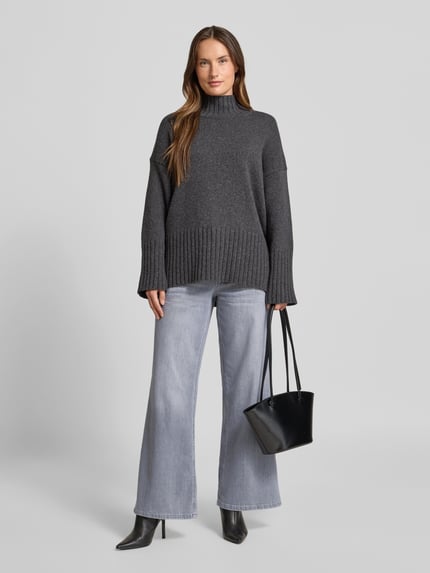 Milano Italy Wide Leg Jeans im 5-Pocket-Design Hellgrau 1