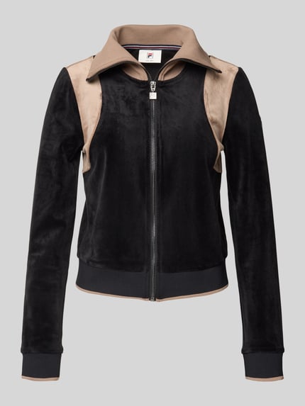FILA Slim fit sweatjack met ritssluiting, model 'ADRIANO' Zwart - 2