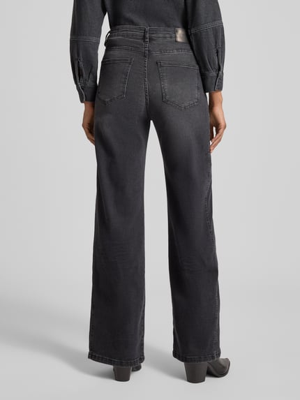 OPUS Wide leg jeans met 5-pocketmodel, model 'Miva' Donkergrijs - 5