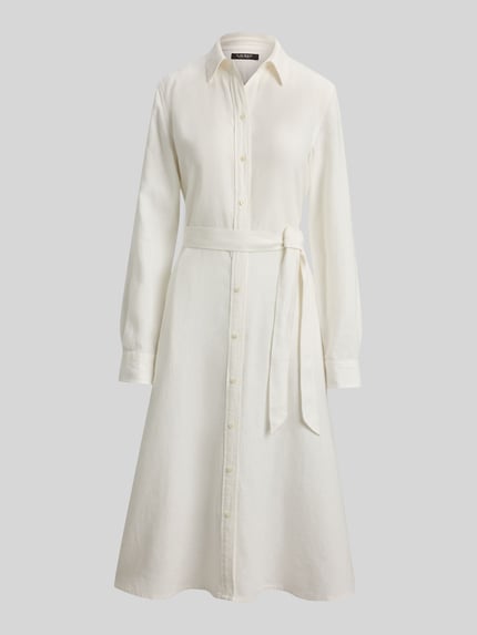 Lauren Ralph Lauren regular fit overhemdjurk van puur katoen Wit - 2