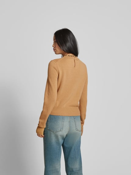 Rabanne Pullover mit gerippten Abschlüssen Camel 5