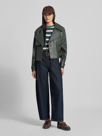 Jake*s Casual Barrel Jeans aus reiner Baumwolle Dunkelblau 1