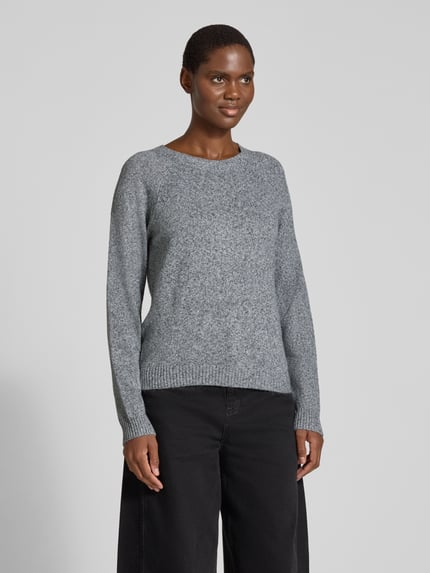 VERO MODA Pullover mit schimmernder Strickoptik Anthrazit 4