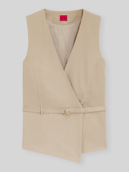HUGO regular fit bodywarmer met riem model 'AHELLA-1-W' Beige - 2