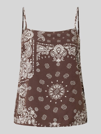 Regular Fit Trägertop aus reiner Viskose Modell 'RAMSE AMBEL' Shop The Look MANNEQUINE