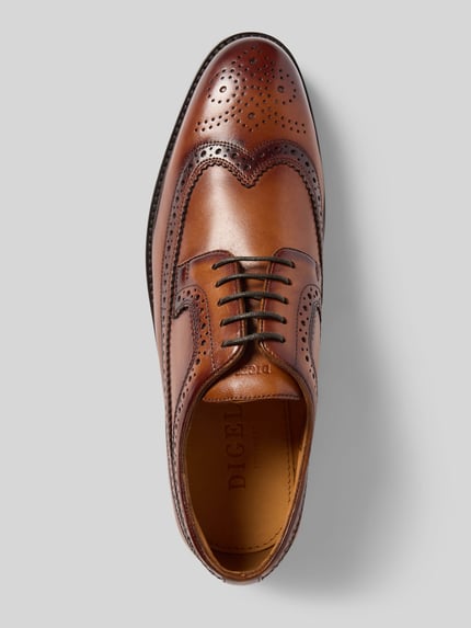 DIGEL Derby mit Lochmuster Modell 'Sherlock' Cognac 3