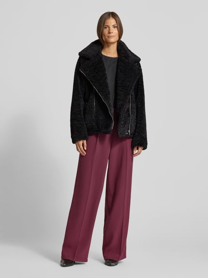 Christian Berg Woman Selection Jack met teddybont en platte kraag Zwart - 1