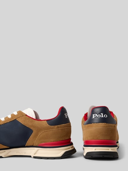 Polo Ralph Lauren Sneakers met labelstitching, model 'VARICK' Cognac - 2
