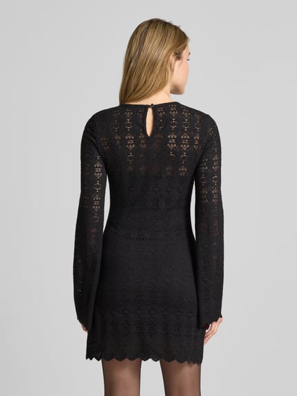 GUESS Minikleid mit Trompetenärmeln Modell 'BRIDGETTE MINI' Black 5