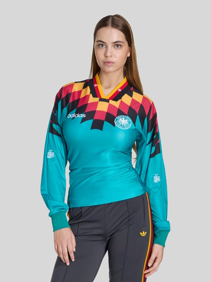 adidas Originals Slim Fit Langarmshirt mit DFB Logo-Applikation Dunkelgruen 4