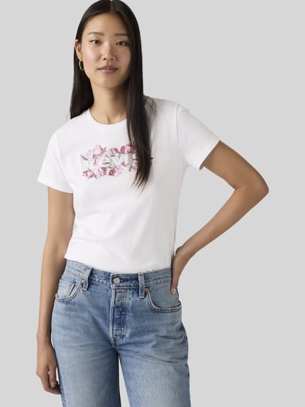 Levi's® regular fit T-shirt van puur katoen Wit - 1