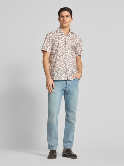 JOOP! JEANS Koszula casualowa o kroju regular fit z rękawem o dł. 1/2 model ‘Hanes’ Beżowy 1