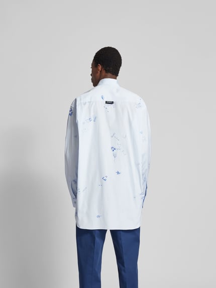 VETEMENTS Oversized vrijetijdsoverhemd met borstzak Lichtblauw - 5