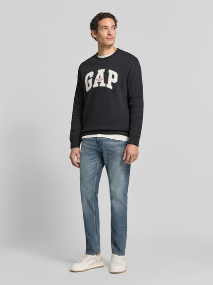 GAP Sweatshirt mit Logo Schriftzug Anthrazit 1
