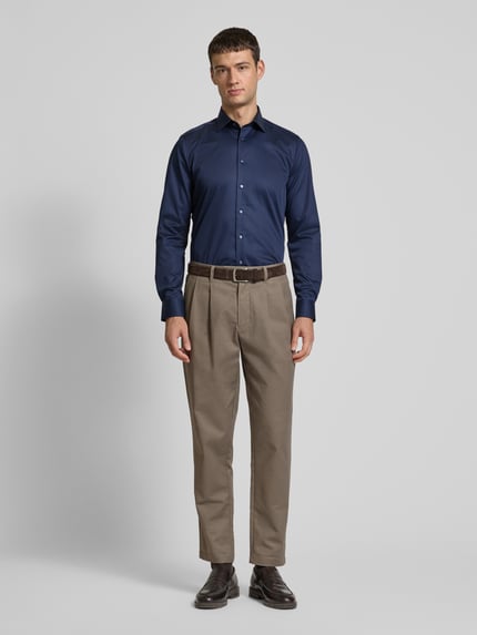 OLYMP Level 5 Slim Fit Businesshemd in Premiumqualität Marine 1