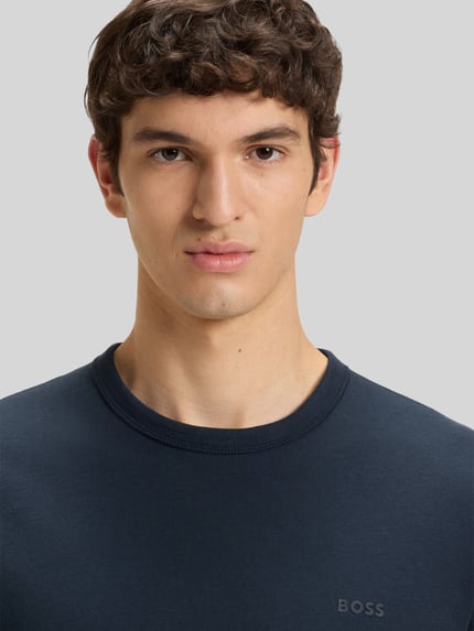 BOSS Orange damski t-shirt o kroju regular fit z czystej bawełny model 'TEGOOD' Granatowy 3