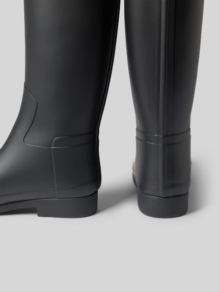 Hunter Stiefel mit Label-Detail und Blockabsatz Black 2