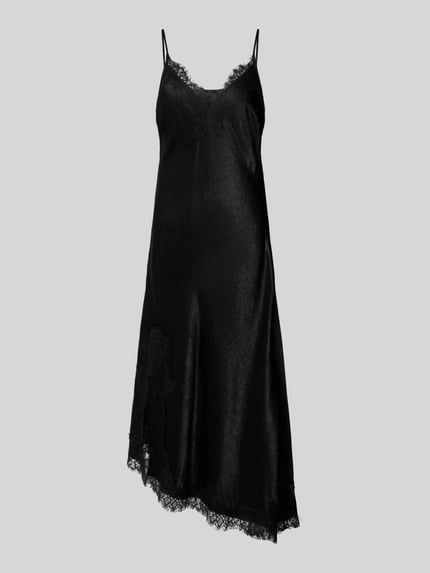 VERO MODA Midikleid mit Spitzenbesatz Modell 'VMCHARM' Black 2