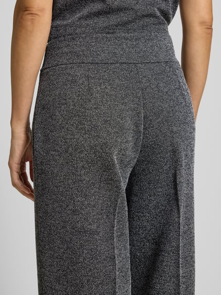 OPUS Straight leg stoffen broek met persplooien, model 'Misha work' Antraciet - 3
