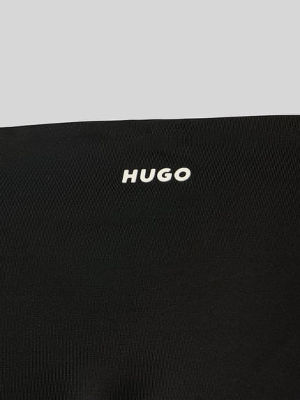 HUGO Figi bikini w kroju regular fit z detal z logo Czarny 2