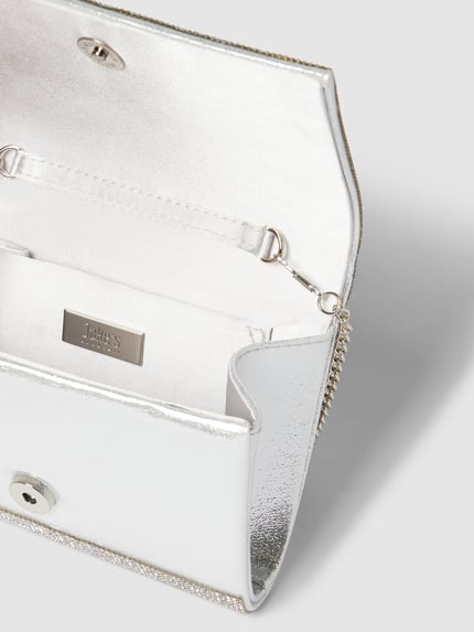 Jake*s Cocktail Clutch mit Allover-Ziersteinbesatz Silber 5